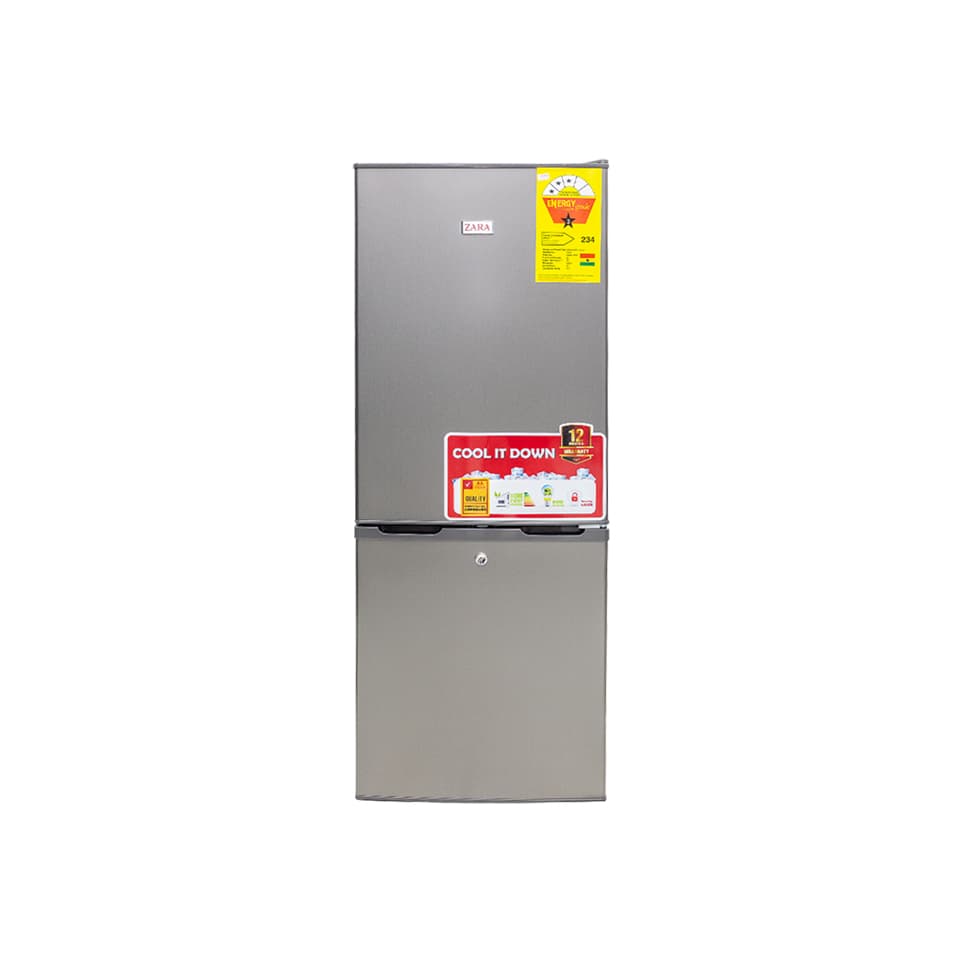 Zara 201L Double Door Bottom Freezer Refrigerator – Sleek Silver (240BF)