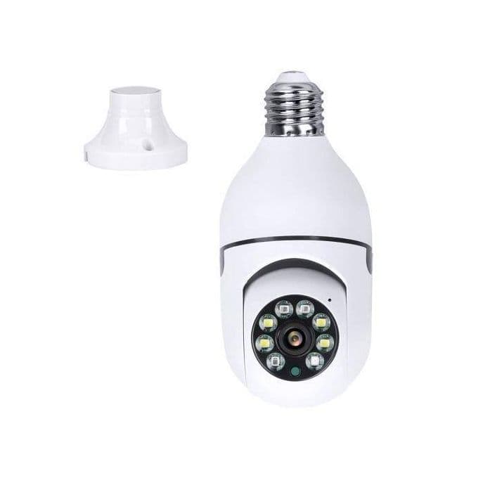 1080p Smart E27 Light Bulb Dome CCTV Camera (360° Panoramic)